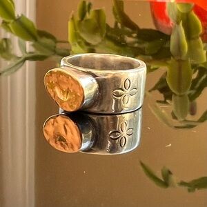 Sterling Silver & Rose Gold Ring